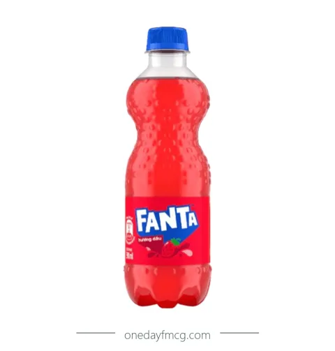Fanta Strawberry Flavored Soft Drink 390mL