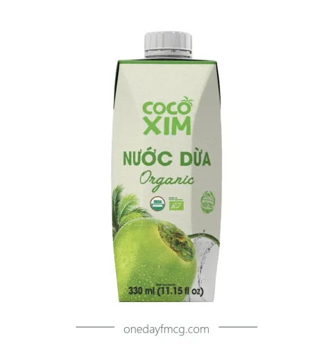 Cocoxim Organic Coconut Water 330mL x 24 boxes