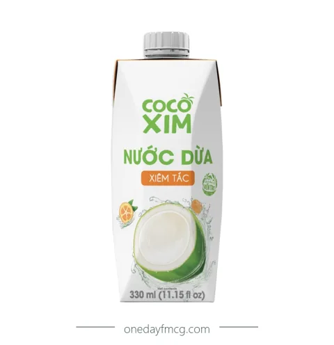 Cocoxim Coconut Water With Citrus Juice 330mL x 12 boxes