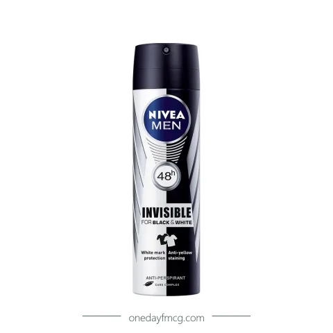 NIVEA MEN Deodorant Spray Invisible Black & White 150 ml