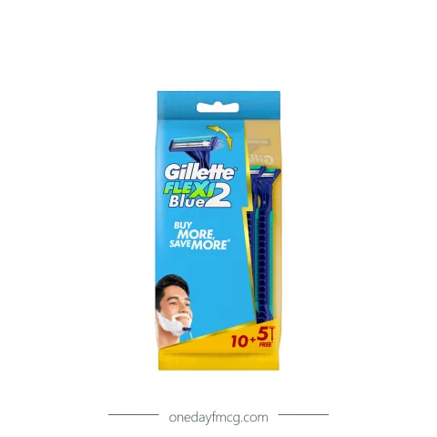 Gillette Razor Blue 2 Flexi (10+5) x 12 packs x 6 boxes