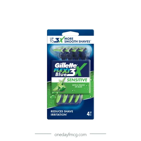 Gillette Razor Blue 3X Flexi Sensitive 4 x 6 packs