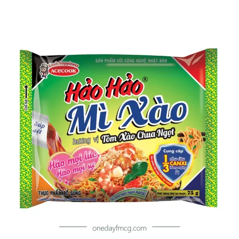 Hảo Hảo Mì Xào Hương Vị Tôm Xào Chua Ngọt 75g