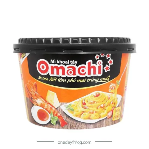 Omachi Mì trộn phô mai trứng muối 105g