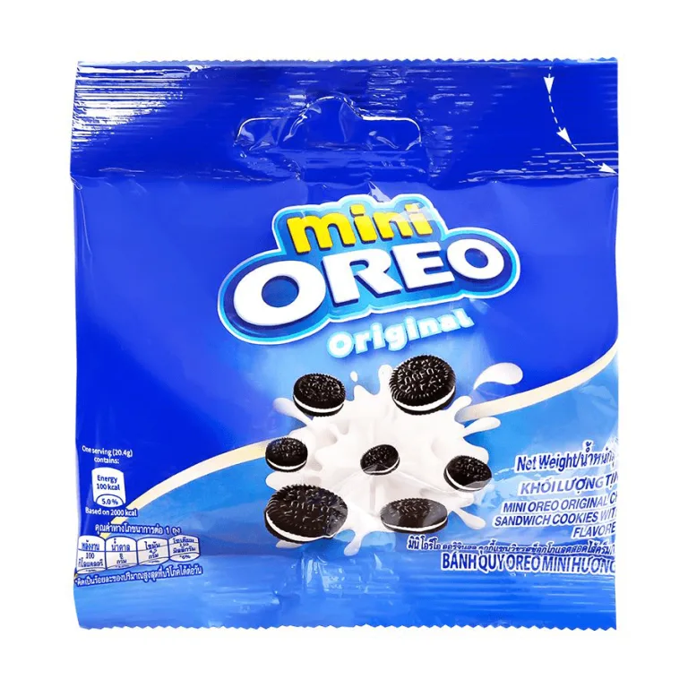 Mini Oreo Original Chocolate Sandwich Cookies With Vanilla Flavored Cream 204g