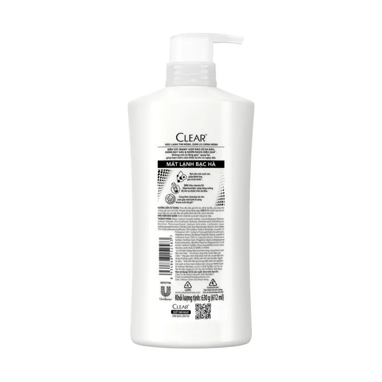 Clear Shampoo Ice Cool Menthol 630g