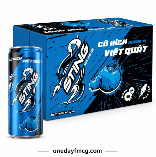 Sting Energy Drink Blueberry 320mL