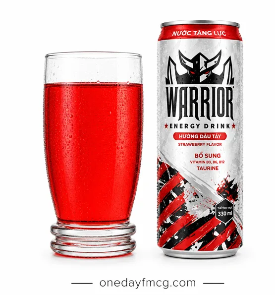 Warrior Energy Drink 330ml - Strawberry