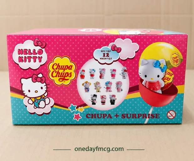 Chupa Chups Lollipop Strawberry Surprise Hello Kitty 12g