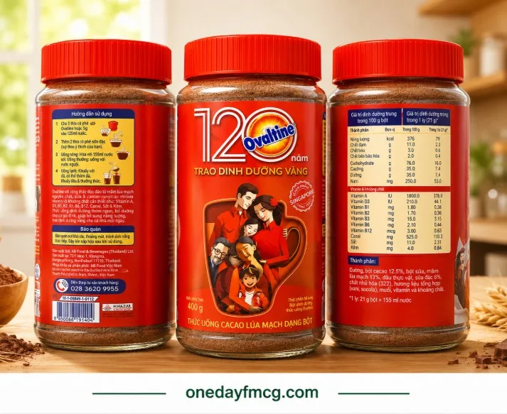 Ovaltine Malted Drink Powder Chocolate 400g Strong Chocolate