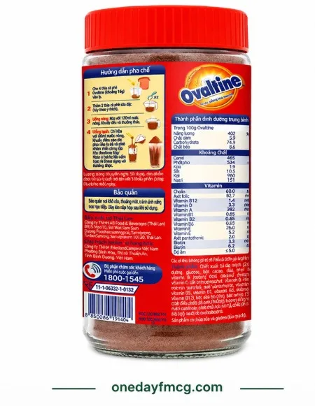 Ovaltine Power 10 Omega 6-9 Chocolate Malt Drink Powder 400g