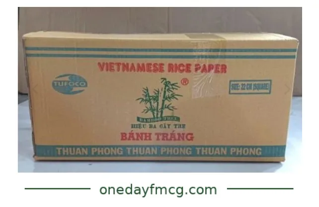 Bamboo Tree Hieu Ba Cay Tre Vietnamese Rice Paper Square 22cm – 500g