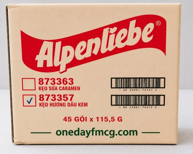 Alpenliebe Strawberry Hard Candy 330g x 24 Bags 