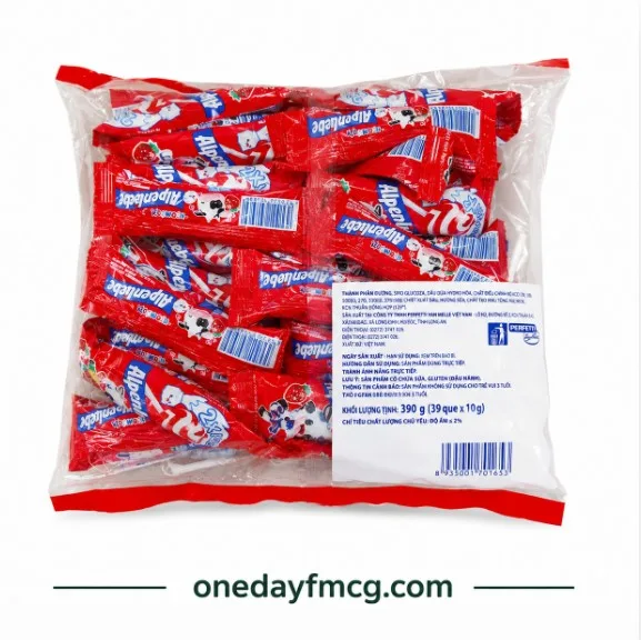Alpenliebe Lollipop Strawberry 390g x 20 Bags 