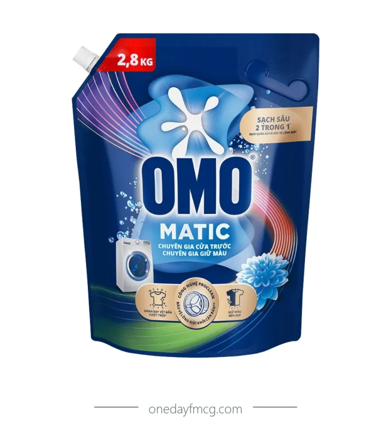 Omo Liquid Detergent Front Load Color Care 2.8kg x 4 pouches