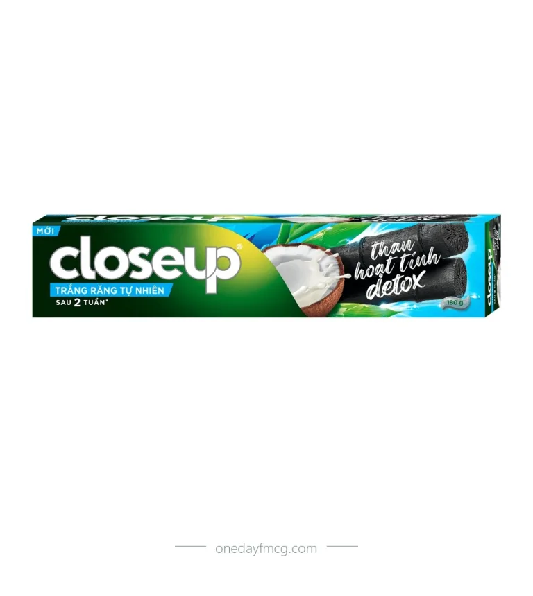 Closeup Toothpaste Whitening Coconut & Charcoal Detox 180g x 36 tubes