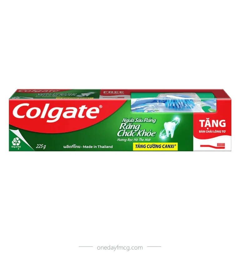 Colgate Toothpaste Cavity Protection Strong Teeth 225g (+ TB) x 36 tubes