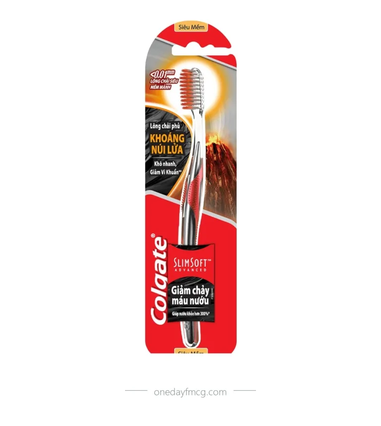 Colgate Toothbrush Slimsoft Advanced Volcanic Pack 1