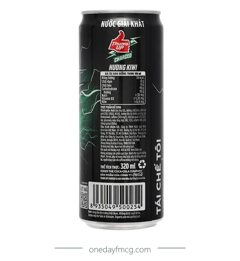 Thums Up Charged Energy Drink Kiwi 320mL