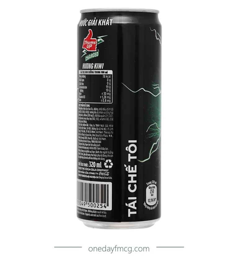 Thums Up Charged Energy Drink Kiwi 320mL