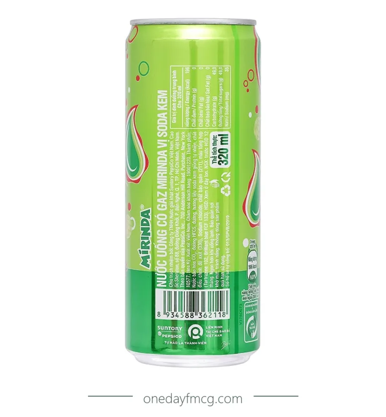 Mirinda Soda Cream Flavored Soft Drink 320mL