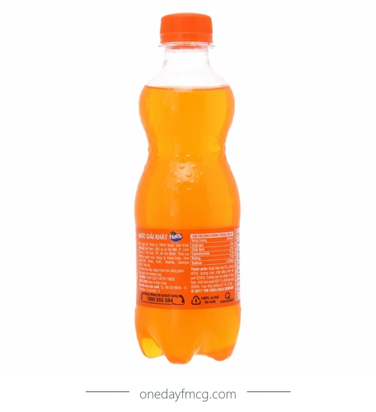 Fanta Orange Flavored Soft Drink 390mL