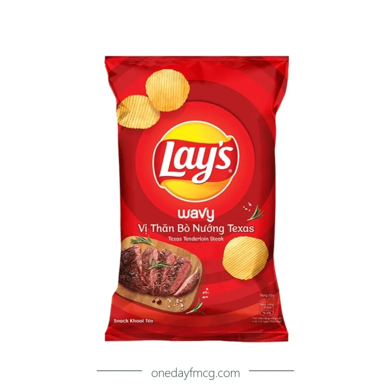 Lay's Wavy Texas Grilled Beef Tenderloin Flavored Potato Chips 90g