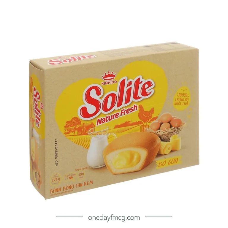 Solite Round Sponge Cake Milk & Butter Flavor 276g