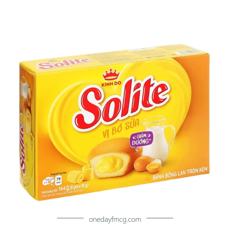 Solite Round Sponge Cake Milk & Butter Flavor 144g