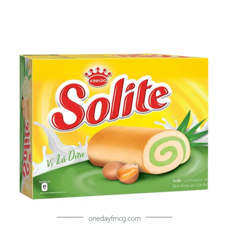 Solite Roll Sponge Cake Pandan Leaves Flavor 288g