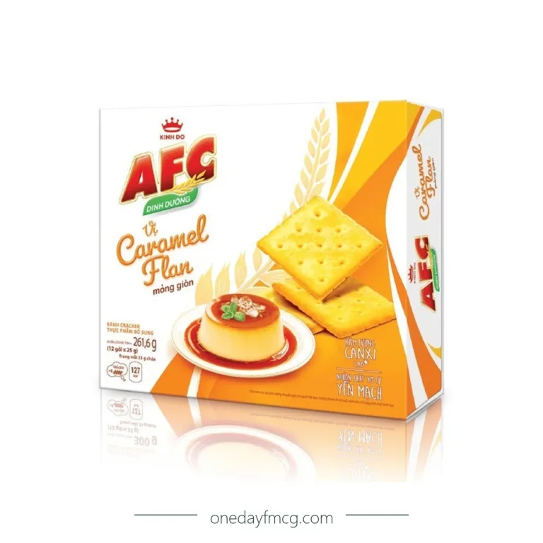 AFC Crunchy Crackers Caramel Flan Flavor 261.6g x 16 boxes