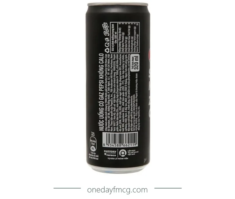 Pepsi Cola Zero Calories Soft Drink 320ml
