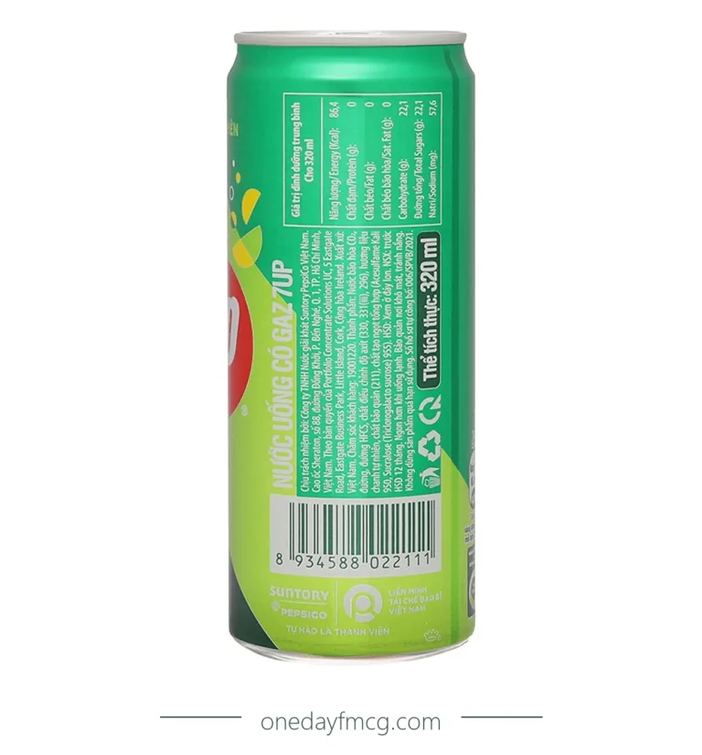 7Up Lemon Soft Drink 320mL