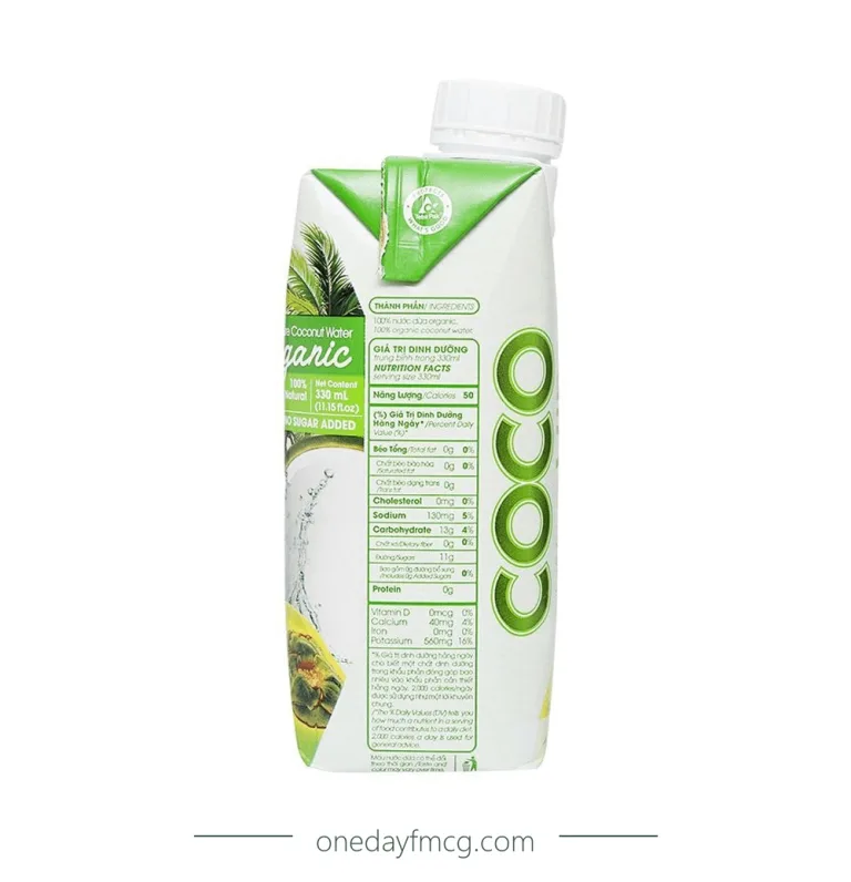 Cocoxim Organic Coconut Water 330mL x 24 boxes