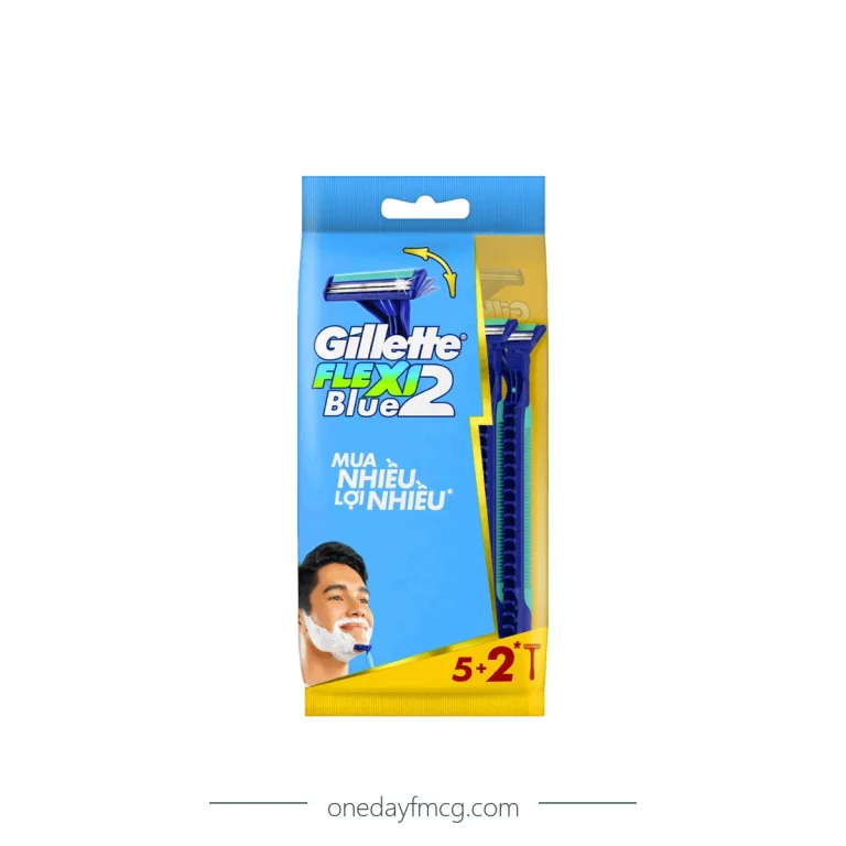 Gillette Razor Blue 2 Flexi (5+2) x 12 packs x 12 boxes
