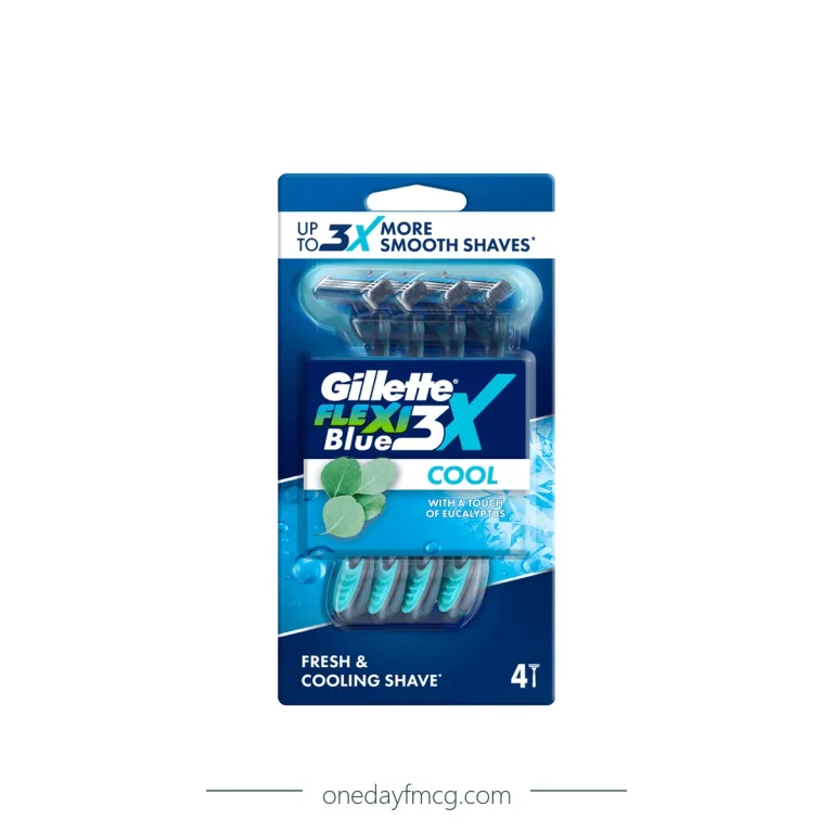 Gillette Razor Blue 3X Flexi Cool 4 x 6 packs