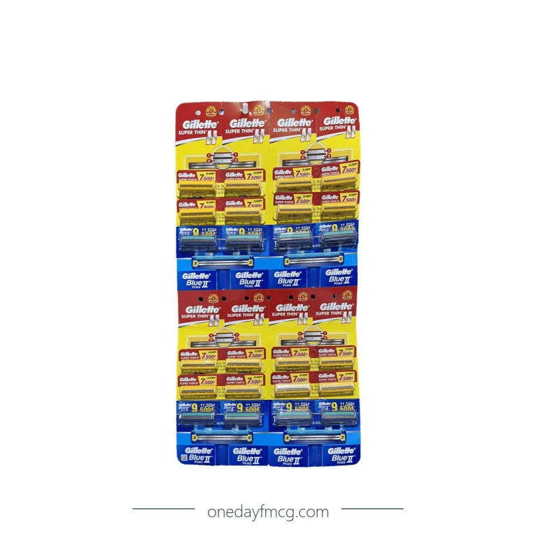 Gillette Razor Super Thin 2 + Blue 2 Plus 24 x 12 trays