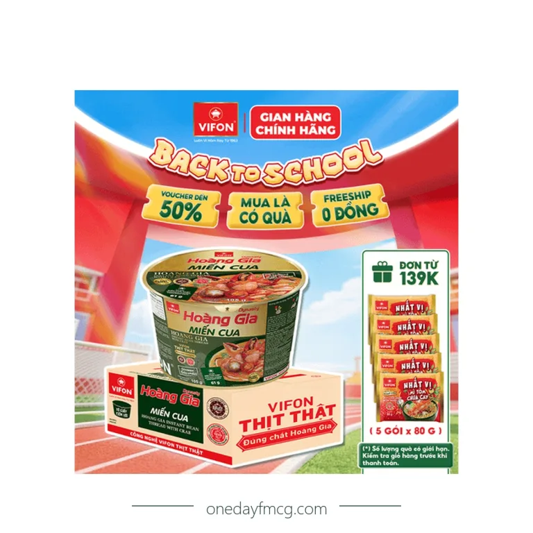 VIFON Hoàng Gia Miến Cua Tô 105g
