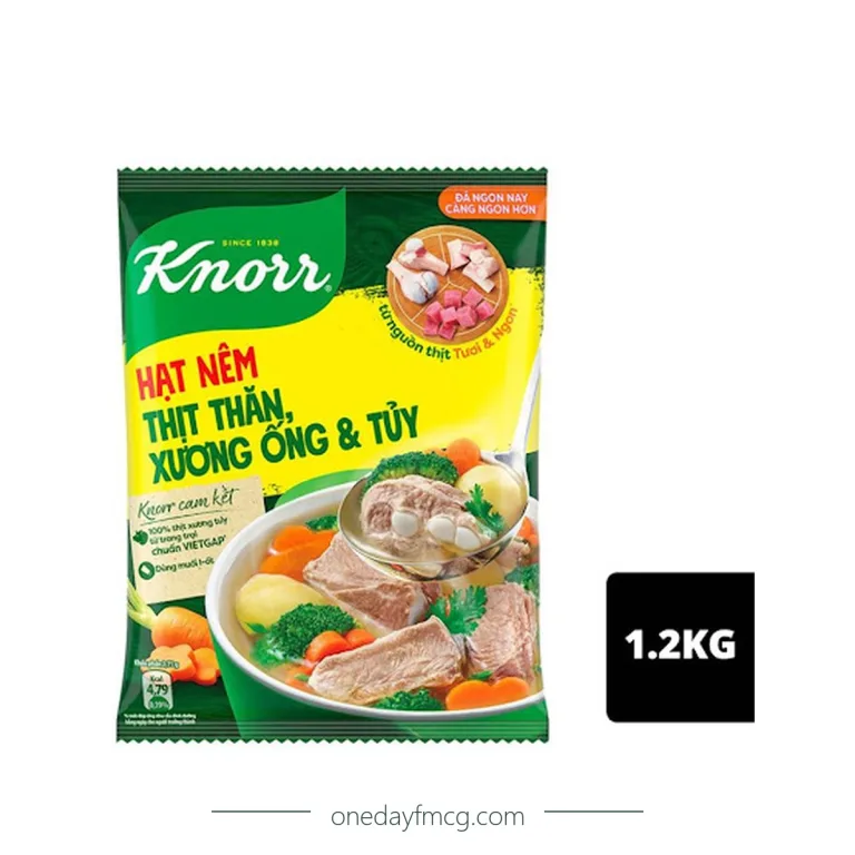 Hạt nêm Knorr thịt thăn xương ống và tủy 1.2kg