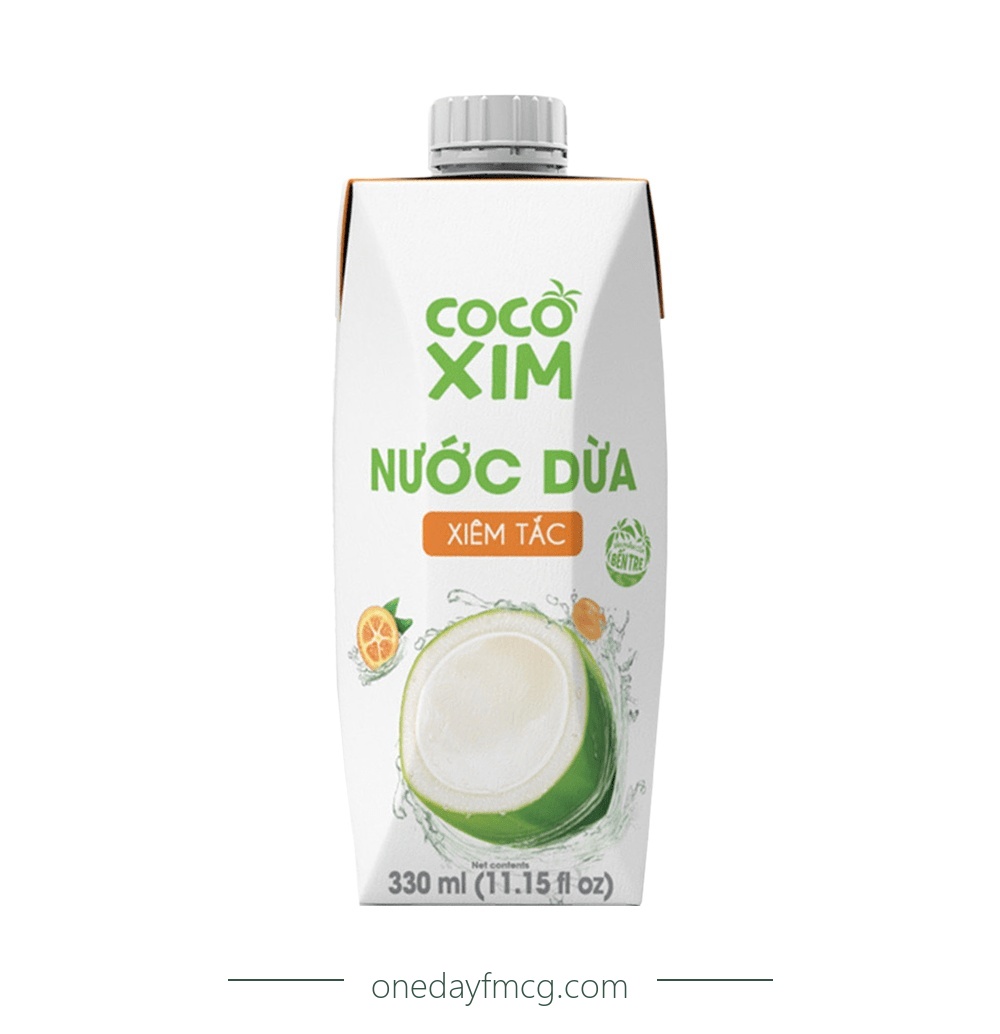 Cocoxim Coconut Water With Citrus Juice 330mL x 12 boxes
