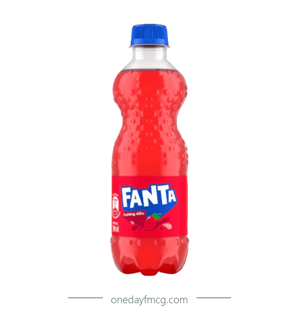 Fanta Strawberry Flavored Soft Drink 390mL