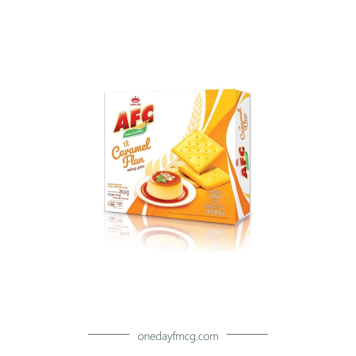 AFC Crunchy Crackers Caramel Flan Flavor 261.6g x 16 boxes