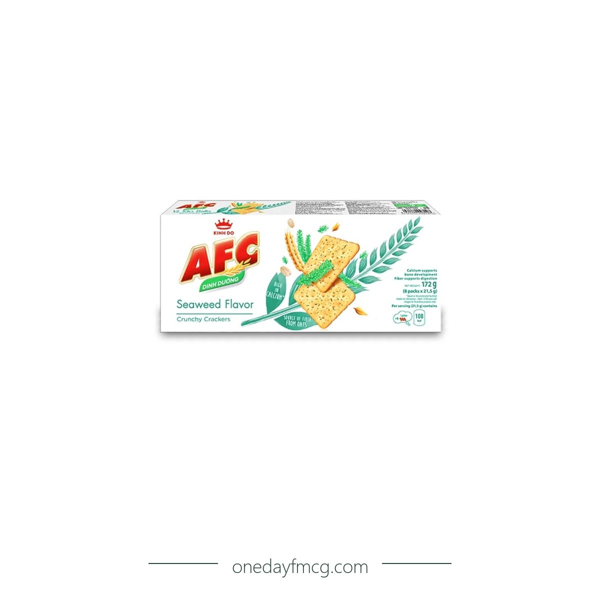AFC Crunchy Crackers Seaweed Flavor 172g x 16 boxes