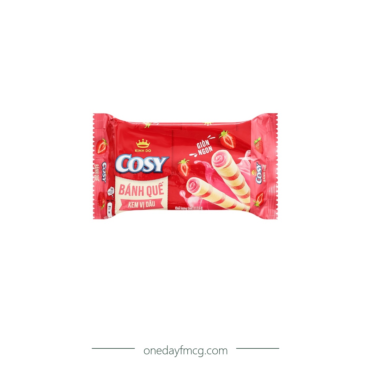 Cosy Strawberry Wafer Rolls 117.6g