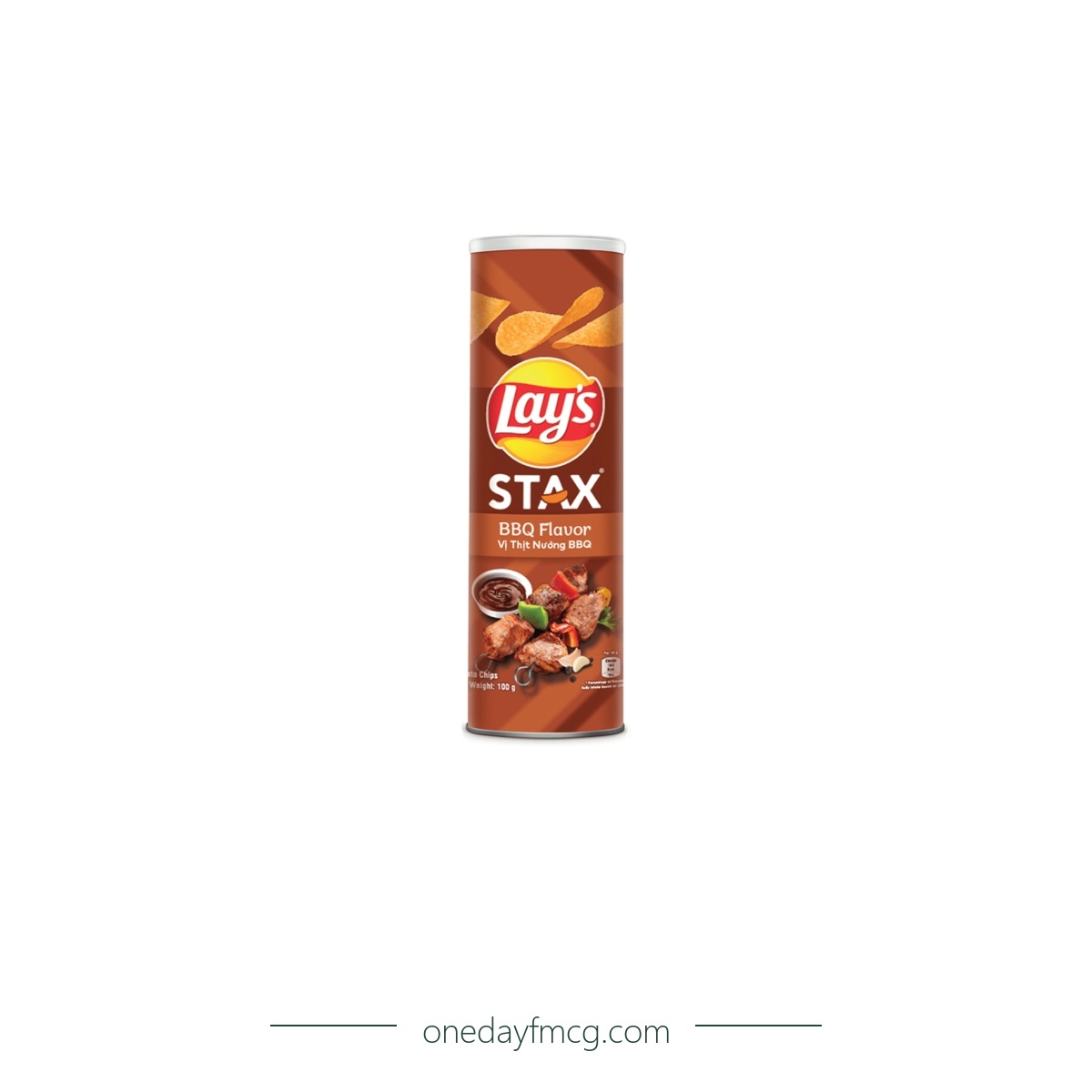 Lays Stax BBQ Flavored Potato Chips 100g