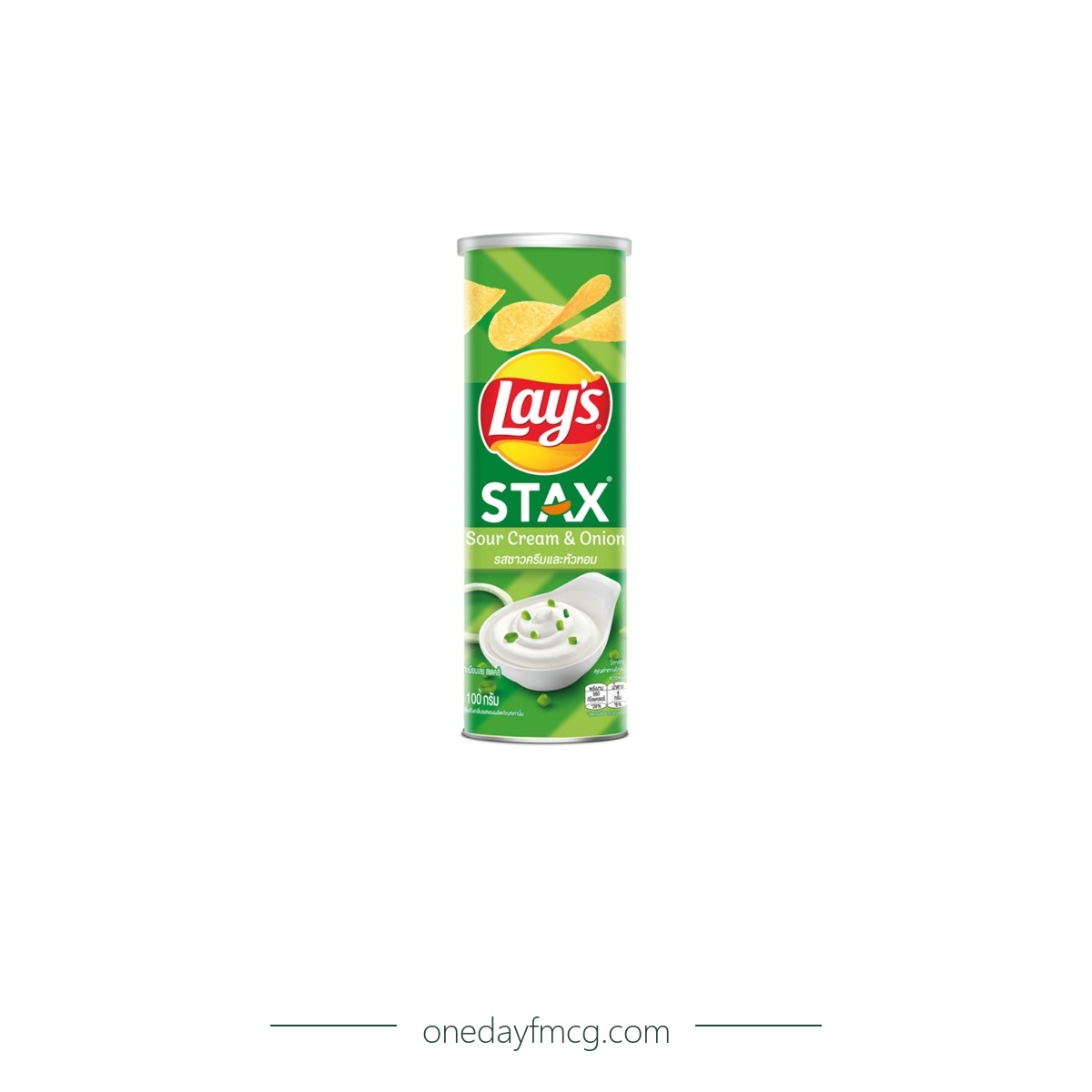 Lays Stax Sour Cream & Onion Flavored Potato Chips 100g