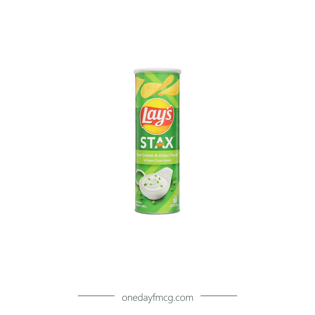 Lays Stax Sour Cream & Onion Flavored Potato Chips 155g