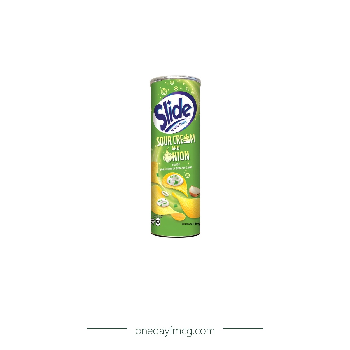 Slide Potato Chips Sour Cream & Onion Flavored 150g