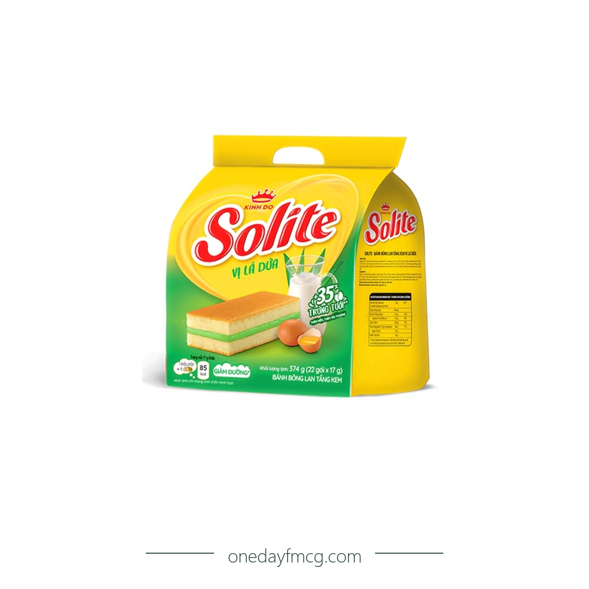 Solite Layers Sponge Cake Pandan Leaves Flavor 340g