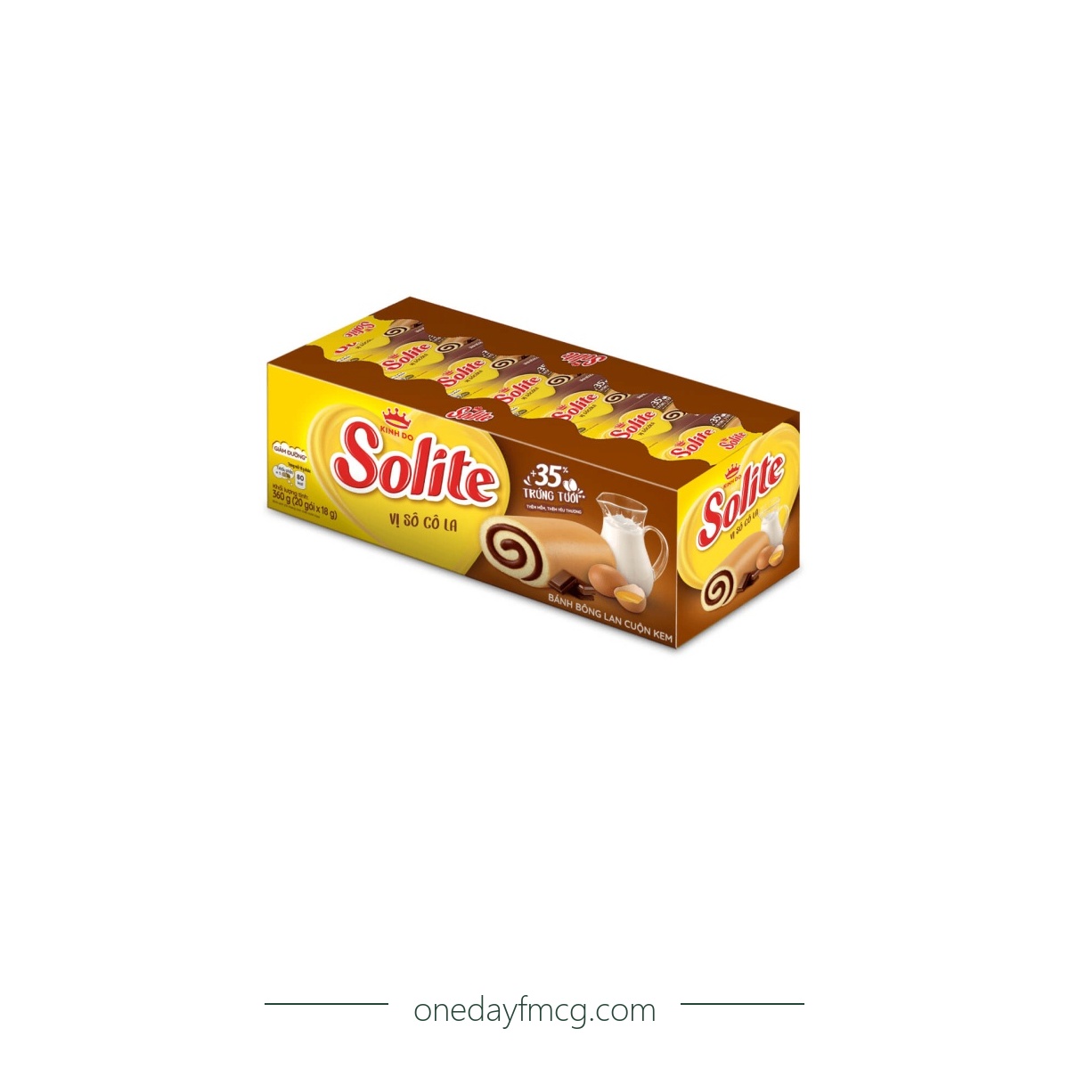 Solite Roll Sponge Cake Chocolate Flavor 360g